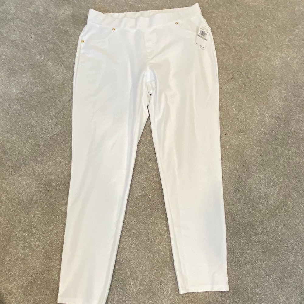 Michael Kors white leggings.  NWT